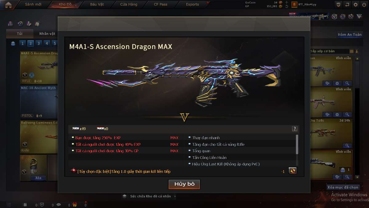 shop acc cf uy tin gia re